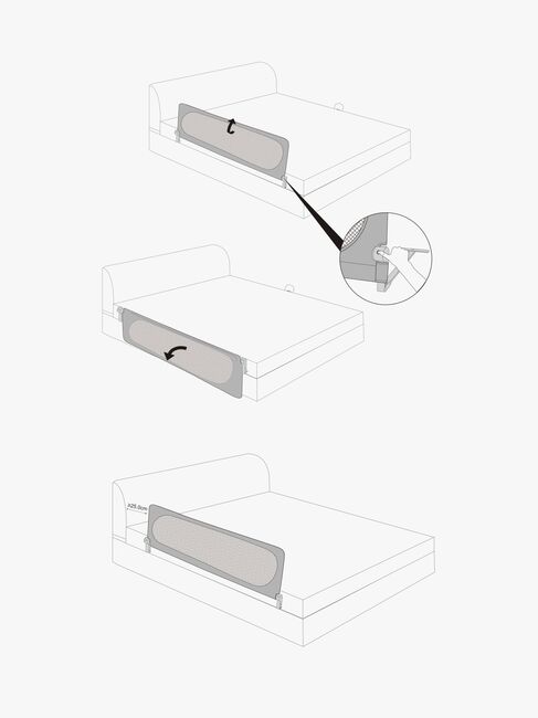 Beemoo SAFE Dream Sängskydd 135 cm, Black