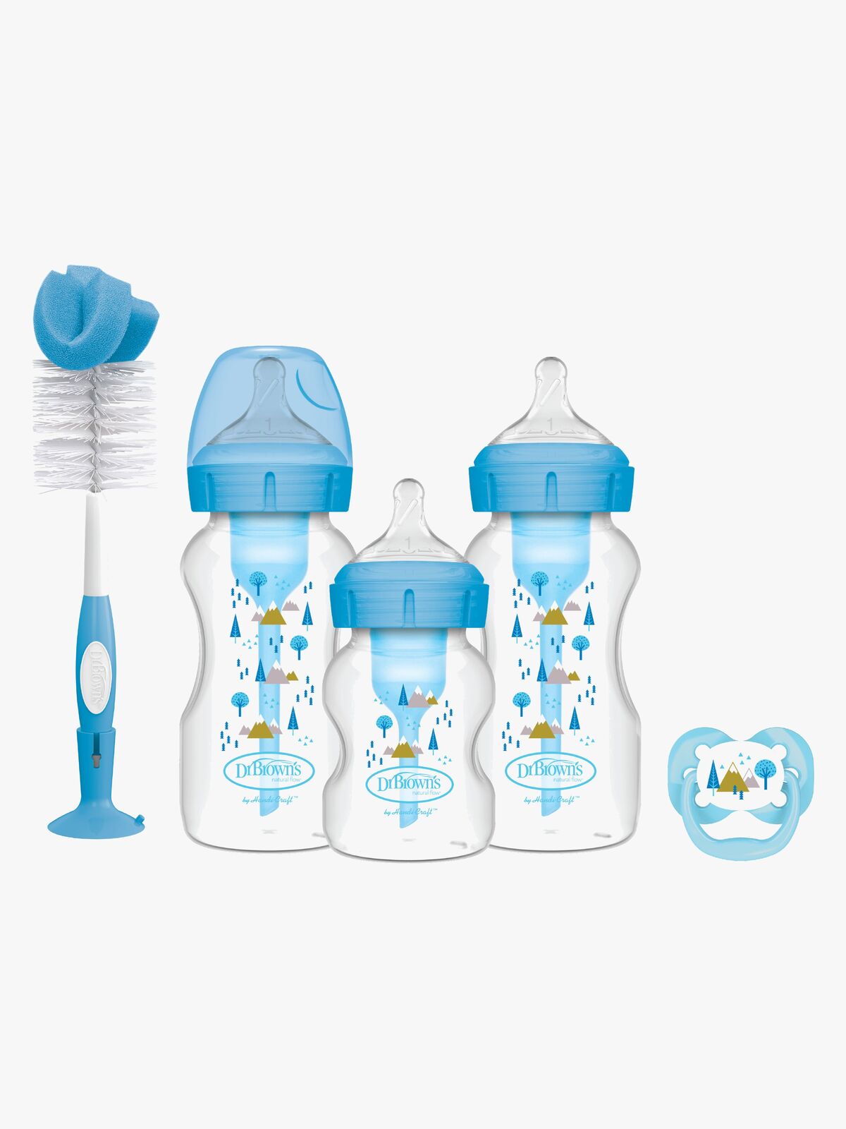 Dr. Brown's Wide Neck Options+ Gåvoset, Blå