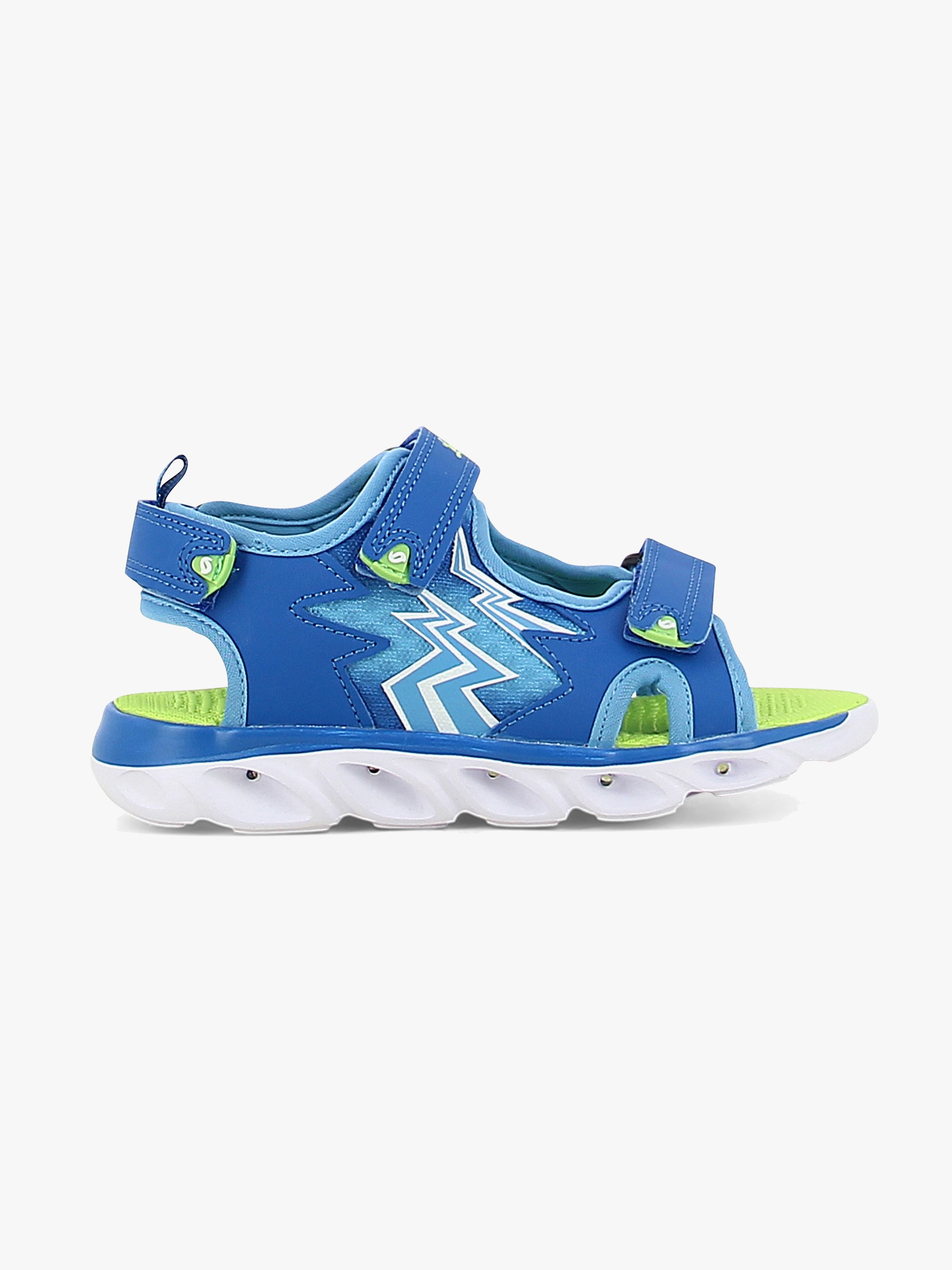 Leaf Filipstad  Blinkande Sandaler, Blue/Lime, 33