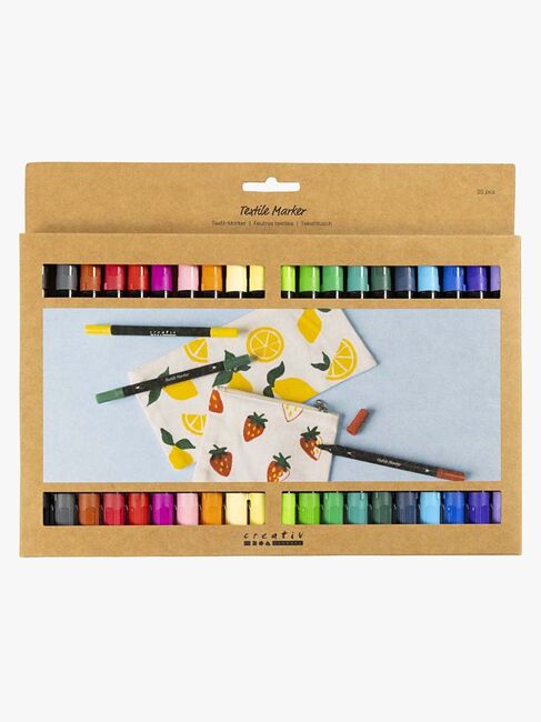 Creativ Company Textilpennor Standardfärger 20 st