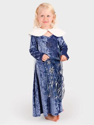 Den Goda Fen Utklädnad Vinterprinsessa 110-116 cm, Blå
