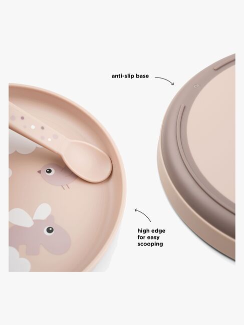 Done By Deer Foodie Tallrik Happy Clouds, Rosa