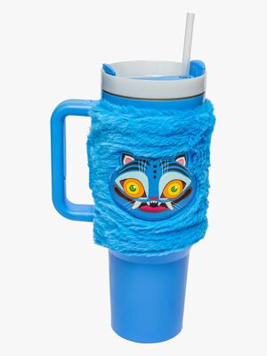 K-Pop Demon Hunters Fuzzy Tumbler Vannflaske 1,18 L, Blå