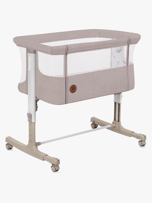 Lionelo Aurora Bedside Crib 3-in-1, Beige Cappuccino