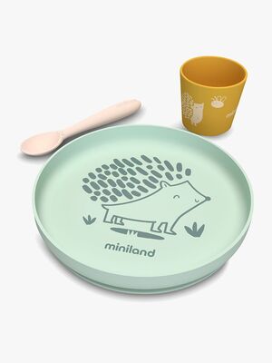 Miniland Matset Silikon 3 Delar, Forest