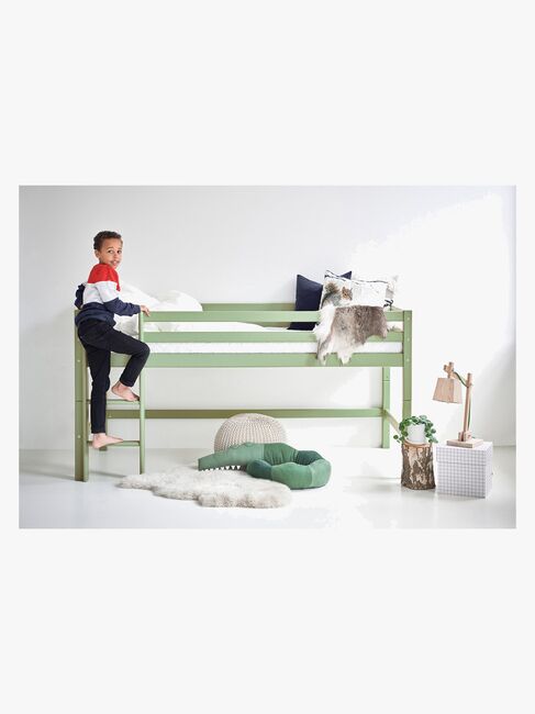Hoppekids ECO Dream Halvhög Loftsäng 90x200, Pale Green