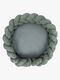 MeowBaby Aesthetic Babynest med Flätat Skydd & Lekmatta, Olive Green