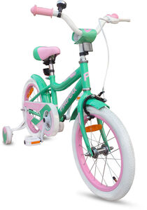 Pinepeak Cykel 16 tum, Mint/Rosa