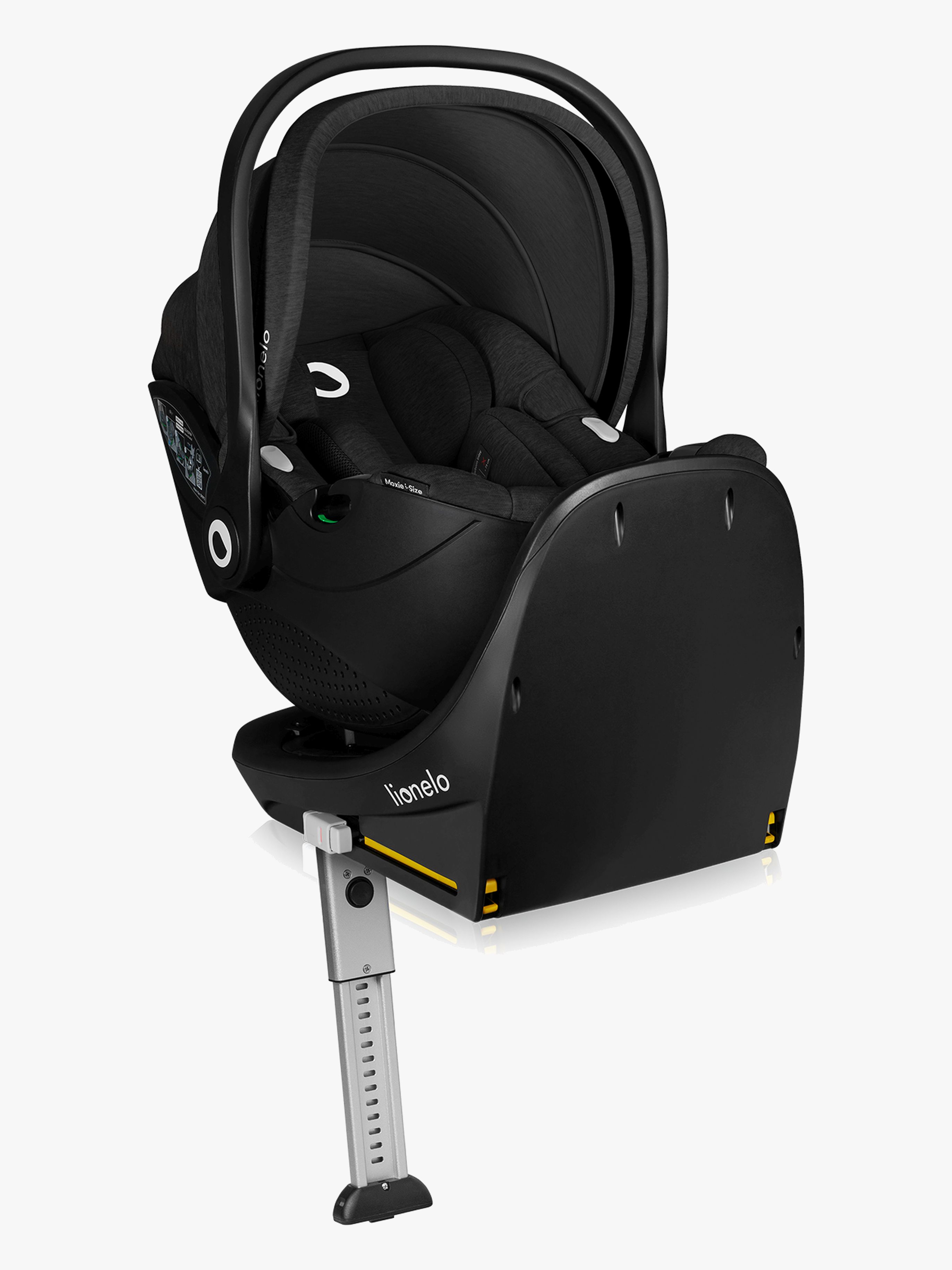 Lionelo Moxie i-Size Babyskydd inkl. Bas, Black Carbon