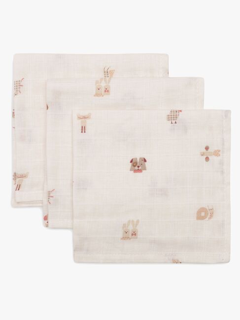 Jollein Tvättlappar 3-Pack, Animal Friends