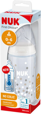 NUK First Choice+ 300 ml Nappflaska, Vit