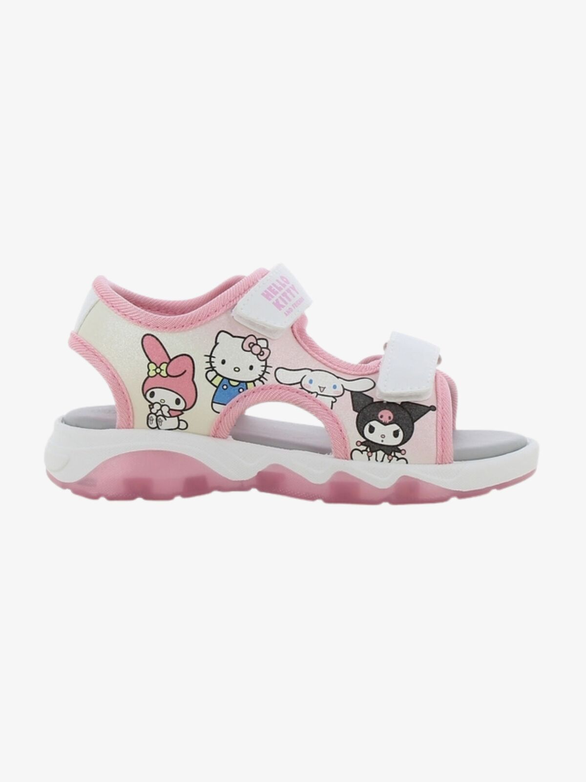 Hello Kitty Blinkande Sandaler, White/Pink