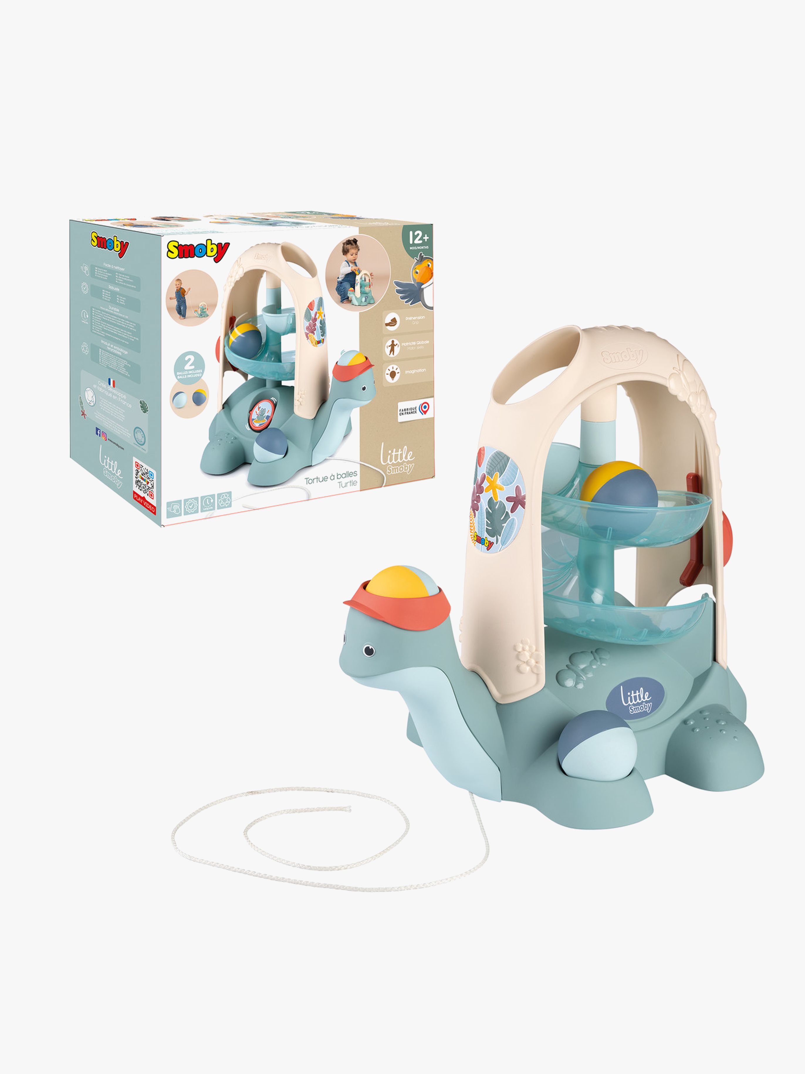 Smoby Little Smoby Sköldpadda Dragleksak med Bollbana
