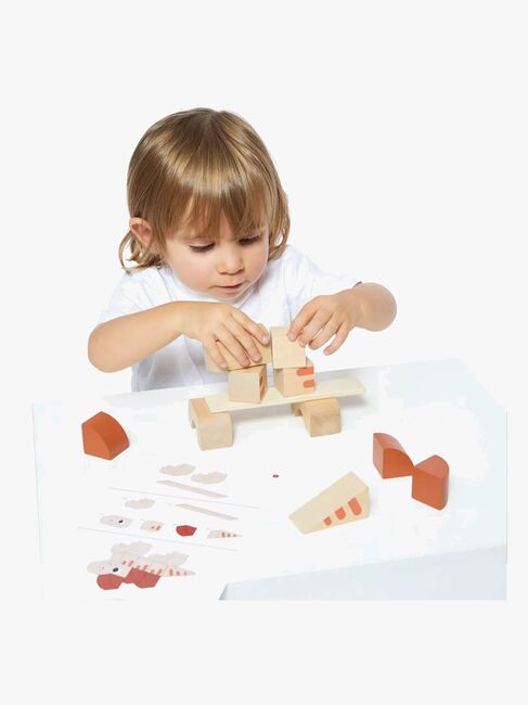 Janod Cubikosaurus Dinosaurier Att Bygga