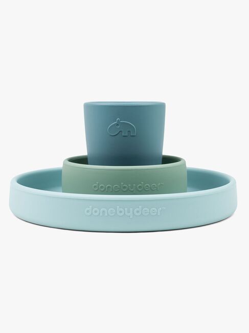 Done By Deer Happy Clouds Barnserviser, Blå