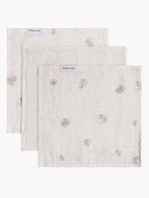 Baby's Only Tender Bomullsfilt 3-Pack, Linen/Clover