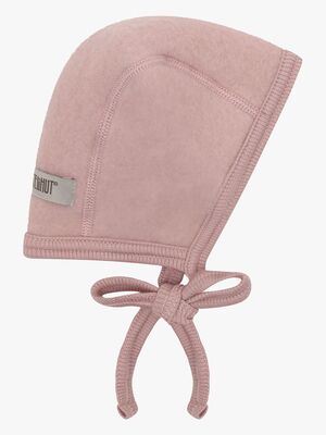 Huttelihut Baby Hjelmlue Ullfleece Merino, Mahogany Rose