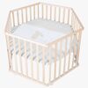 Roba Hexagon Lekhage med Hjul, Beloved Bear Natural Wood