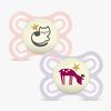 MAM Perfect Night Napp Silikon 2-Pack 0-6m, Rosa