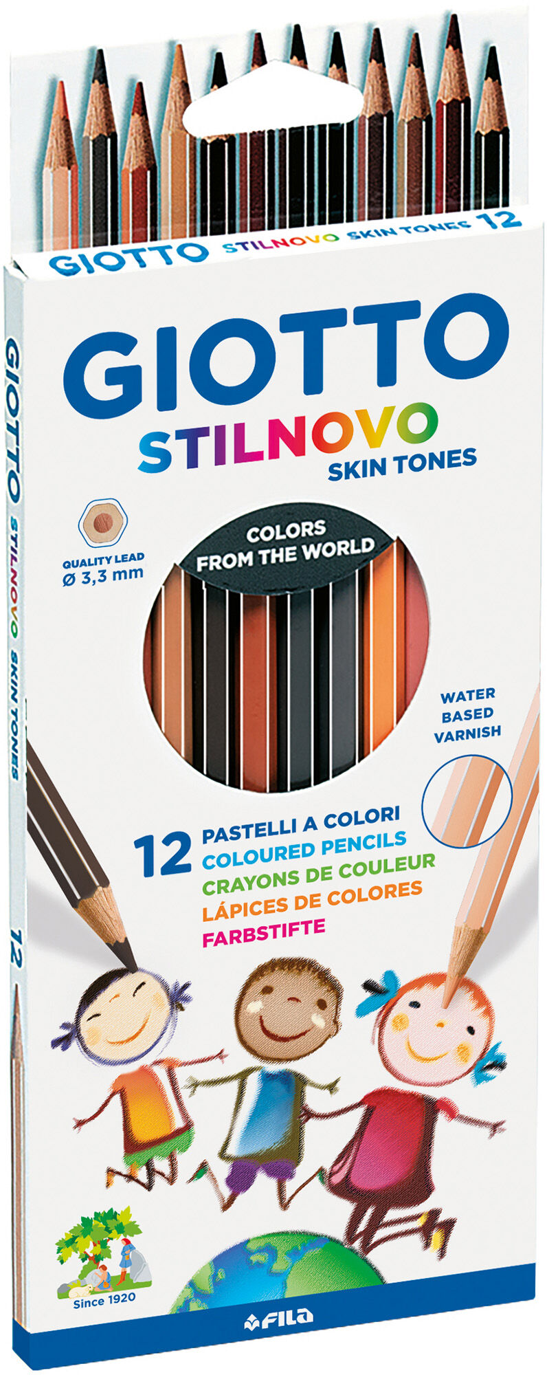 Giotto Stilnovo Skintones Färgpennor 12-pack