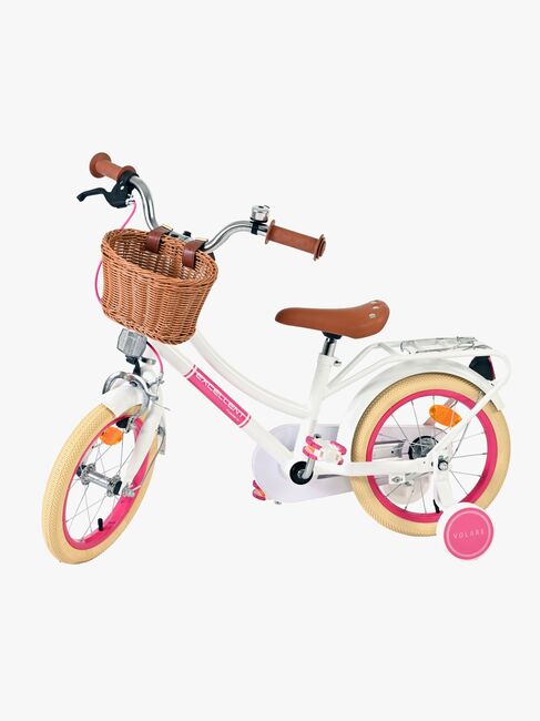 Volare Excellent Cykel med Korg 14 Tum, Vit