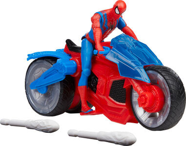Marvel Spider-Man Web Blast Cycle Figurset
