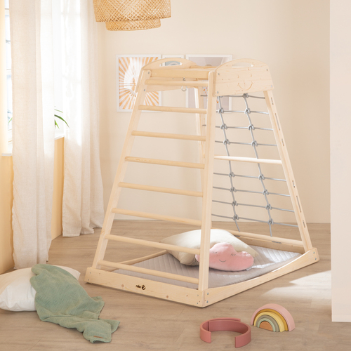 Roba Montessori Inomhus Lektorn med Gunga, Natural/Grey