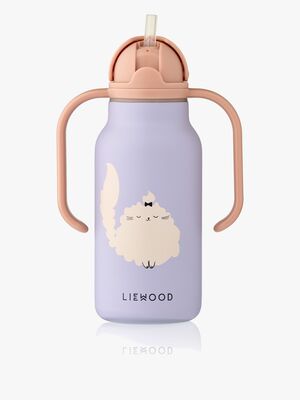 LIEWOOD Kimmie Trinkflasche 250 ml, Cat/Warm lilac
