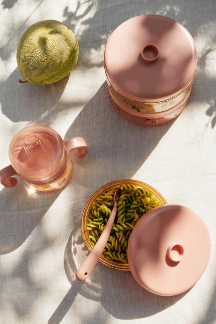 LIEWOOD Dominique Tritan Snackslåda 500 ml 2-Pack, Peach/Sea shell