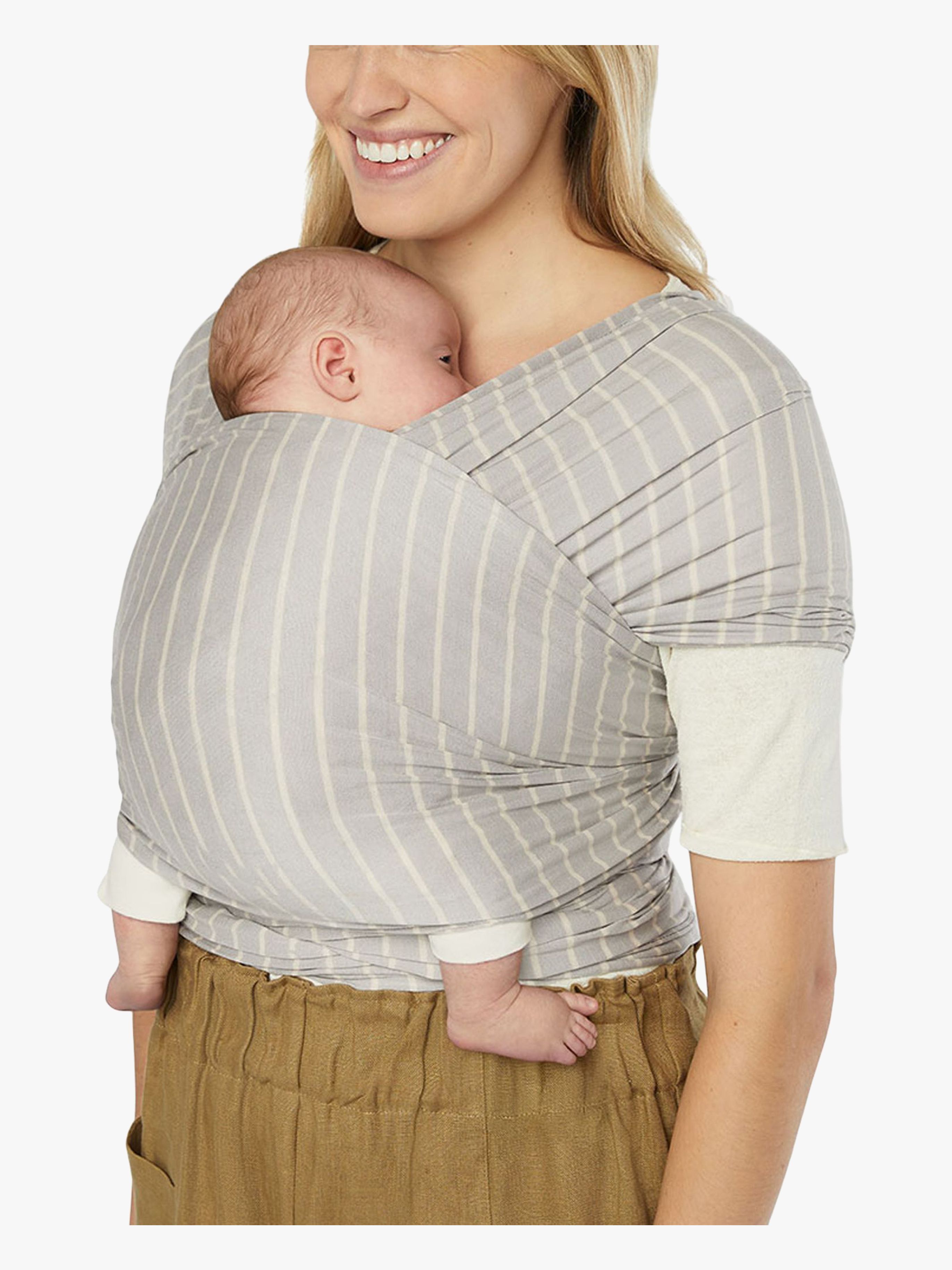 Ergobaby Aura Wrap Knit Bärsjal, Grey Stripes - Bäst i test