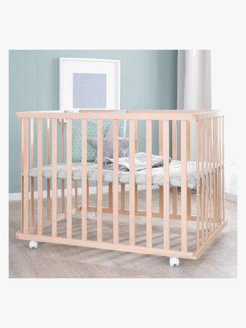 Roba Style Lekhage med Hjul, Wood & Grey