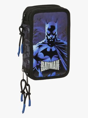 Batman  Fyllt Trippelpennfodral 37 Delar, Svart