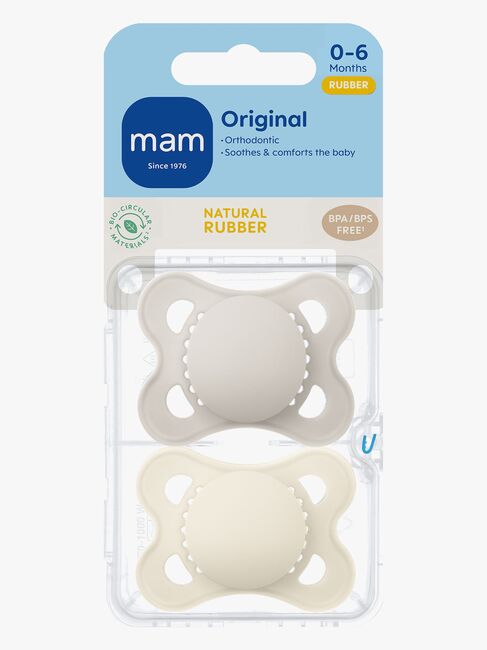 MAM Original Naturgummi Nappar 0-6m, Neutral