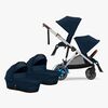Cybex e-Gazelle S Tvillingvagn, Ocean Blue/Silver