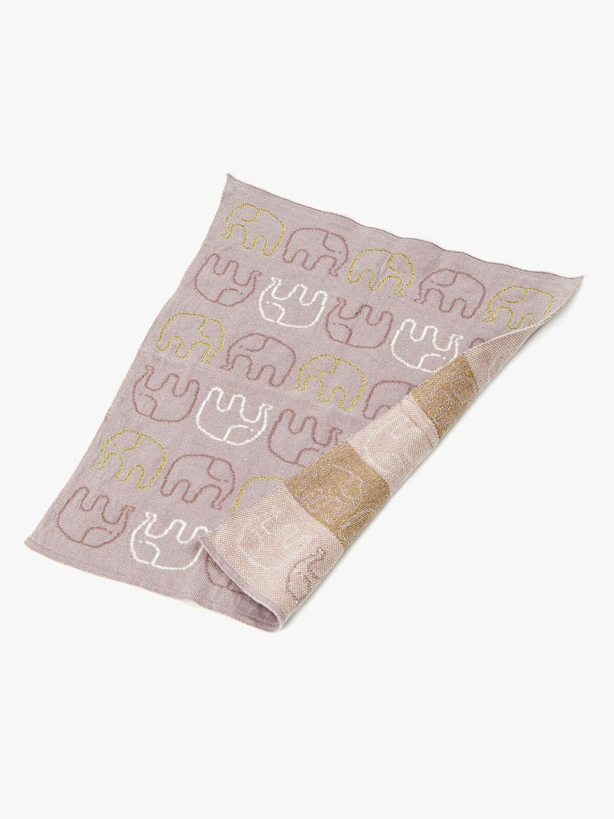 Smallstuff Snuttefilt Elefant Stickad, Roseguld