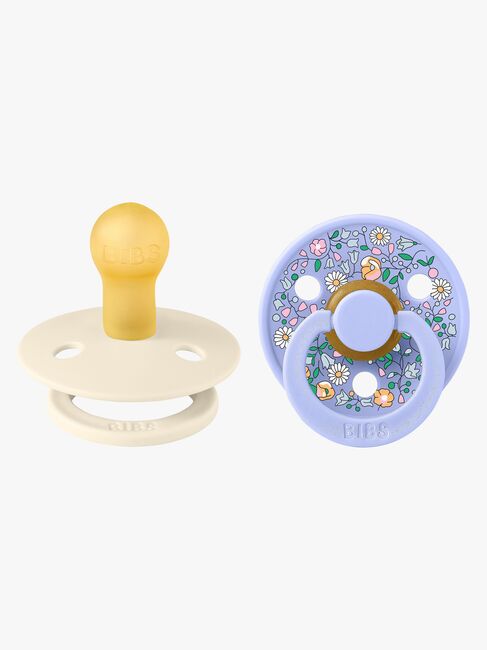 BIBS x Liberty Colour Chloe Meadow Napp 2-Pack Latex Stl 1, Ivory Mix