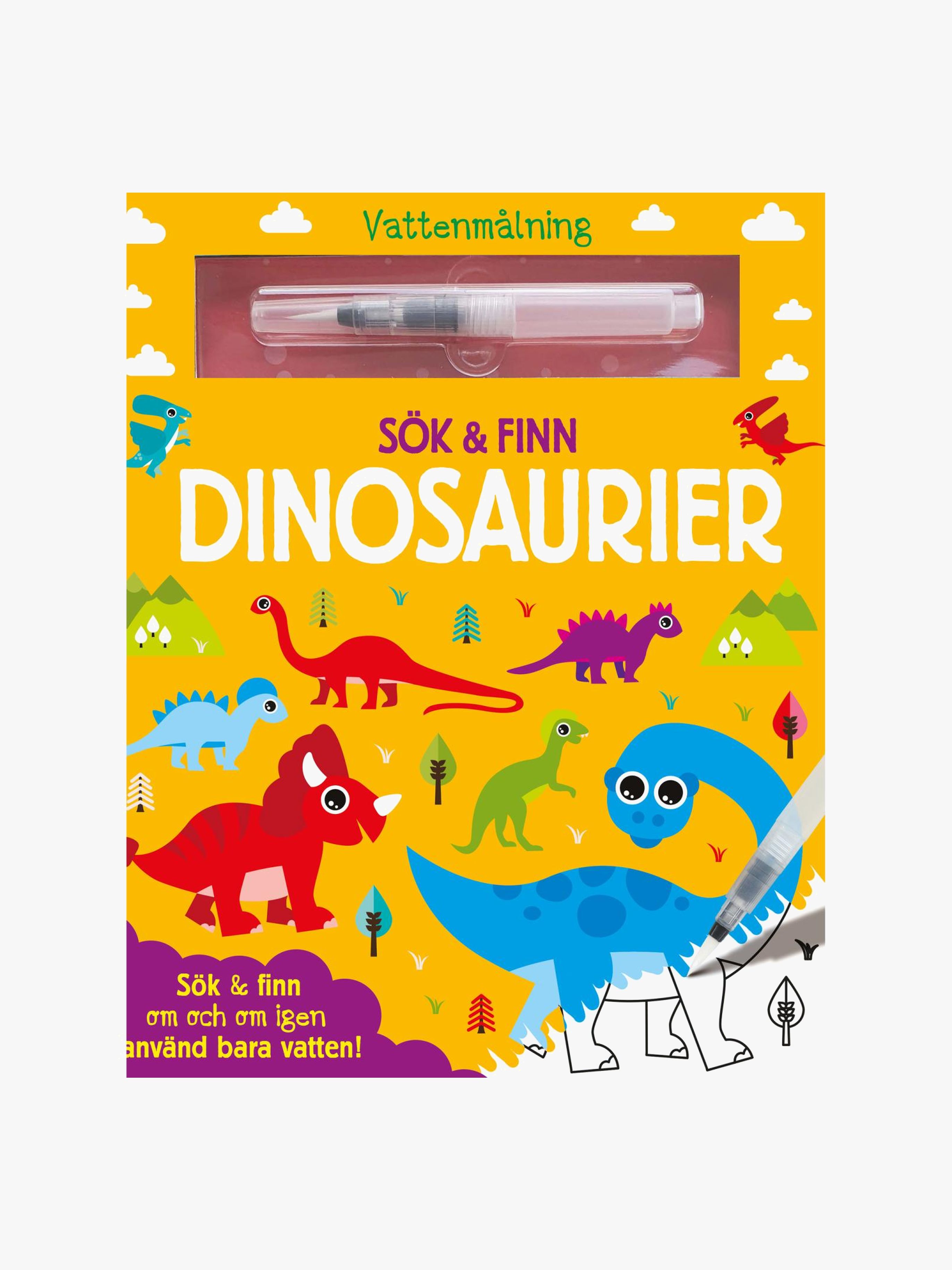 Vattenmålning Sök &  Finn Dinosaurier