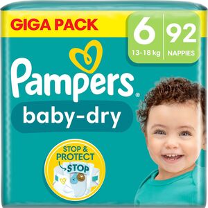 Pampers Baby-Dry Blöjor Stl 6 13-18 kg 92-pack