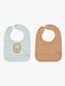 OYOY Lobo Lejon Haklapp 2-Pack, Caramel/Ice Blue