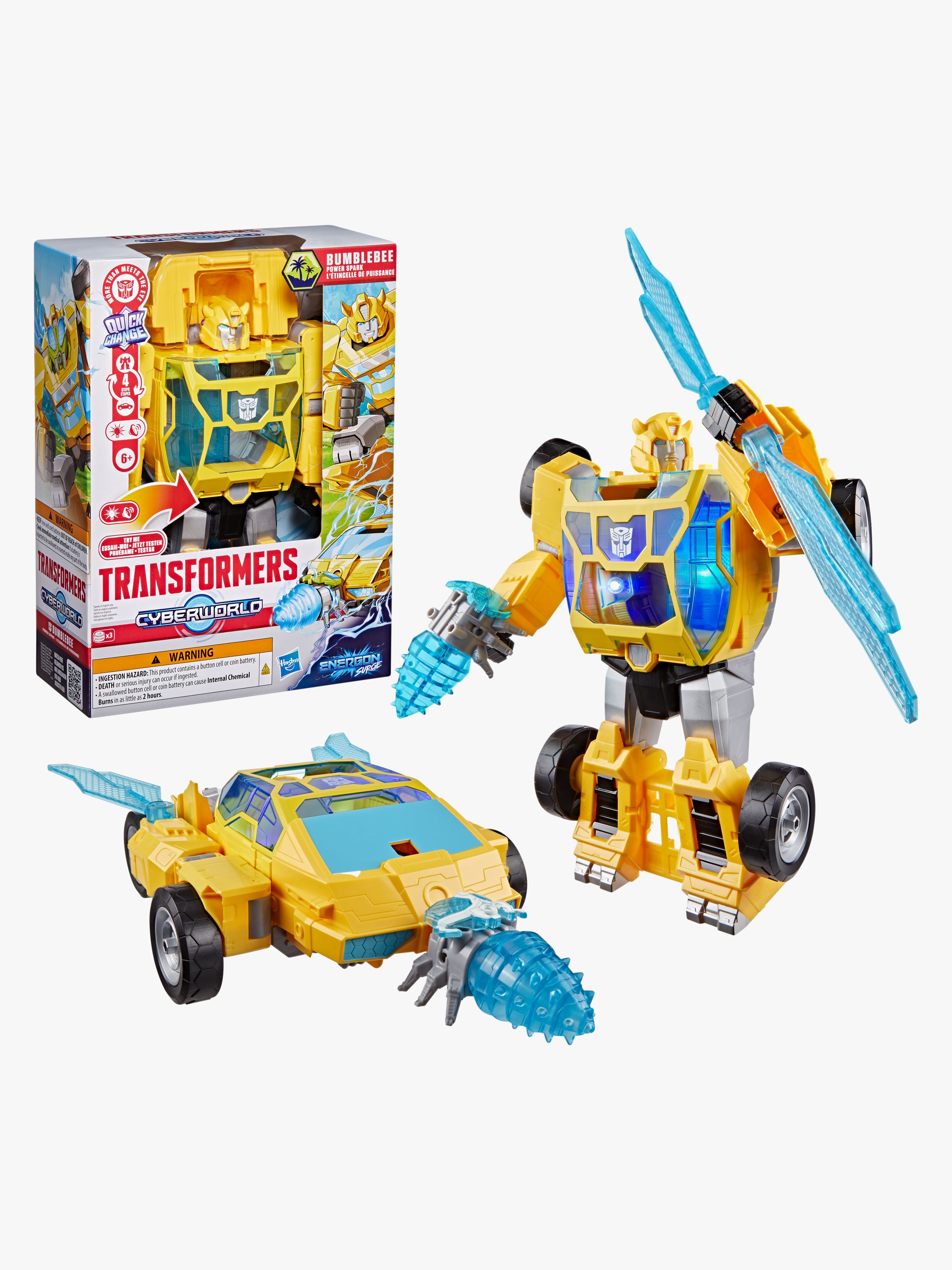 Transformers CYBERWORLD Actionfigur Power Spark Bumblebee 28 cm