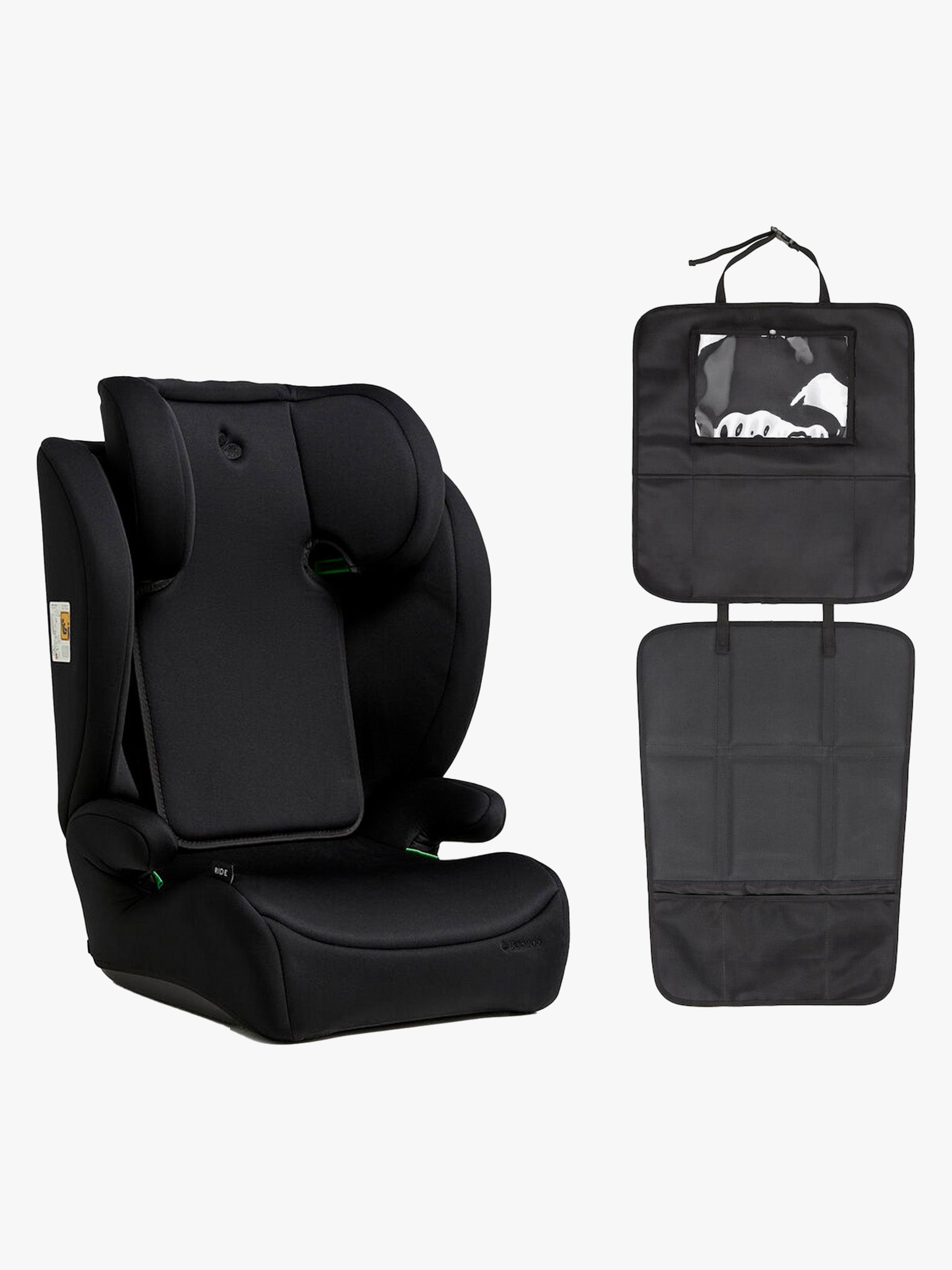 Beemoo Ride i-Size Bältesstol inkl. Beemoo 3-in-1 Sparkskydd, Black Stone/Black
