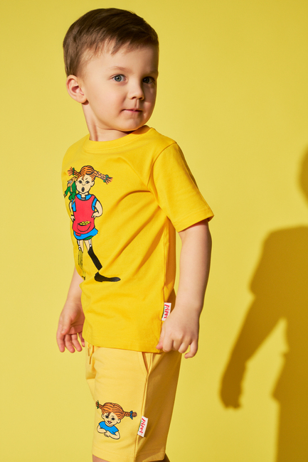 Pippi Långstrump X Martinex Pippi & Herr Nilsson T-shirt, Gul