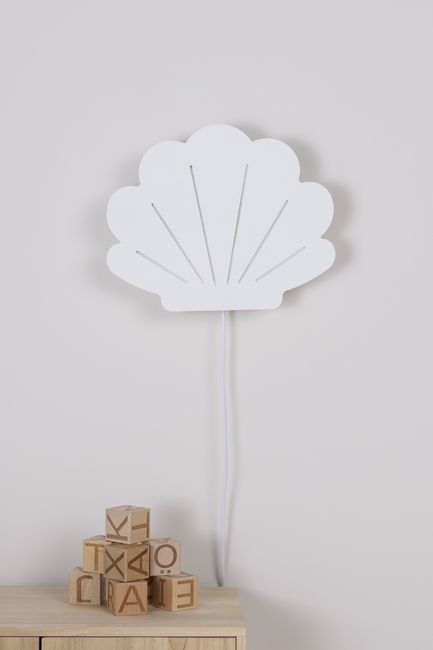 Alice & Fox SIA Vägglampa Snäcka, Vit