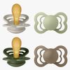 BIBS Supreme Napp 4-Pack Gjord Av Latex Stl 2, Sand/Sage/Huntergreen/Dark Oak