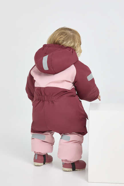 Nordbjørn Fernie Babyoverall, Silver Pink/Oxblood Red
