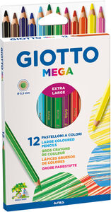 Giotto Mega Färgpennor 12-pack, Flerfärgad