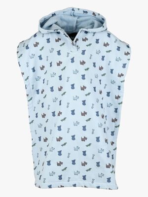 Lindberg Ljusvåg Poncho Handduk, Blue/Light Blue