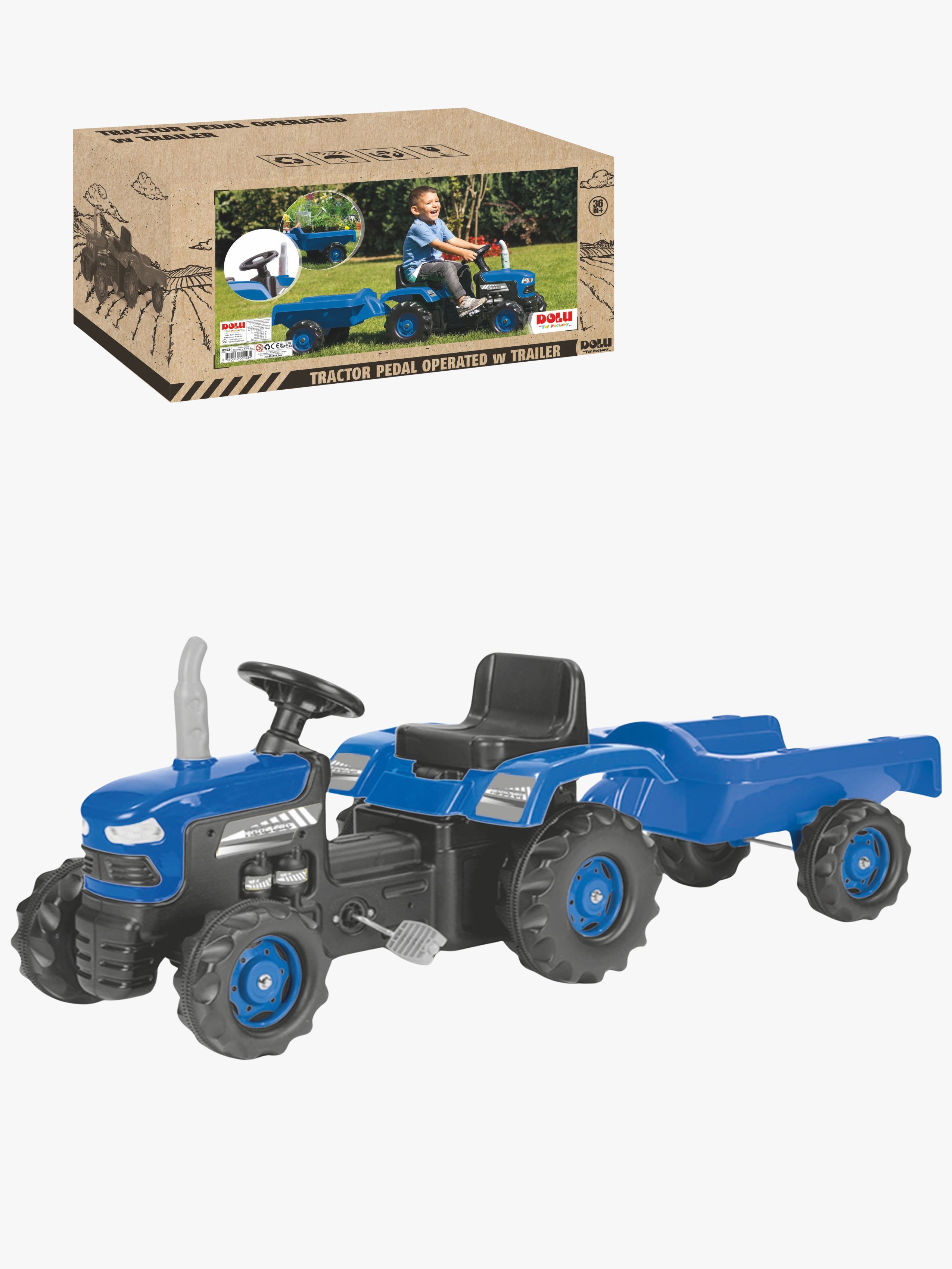 DOLU Tramptraktor med Släp, Blå