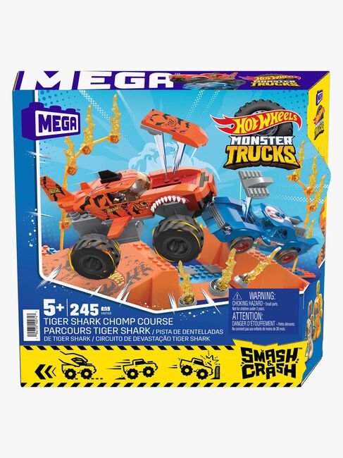 Mega Hot Wheels Bilset Smash N Crash Tiger Shark Chomp Course