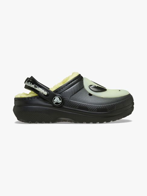 Crocs Classic Alien Kids Fodrade Tofflor, Black